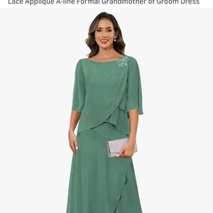 Elegant Green Women's Dress For Women